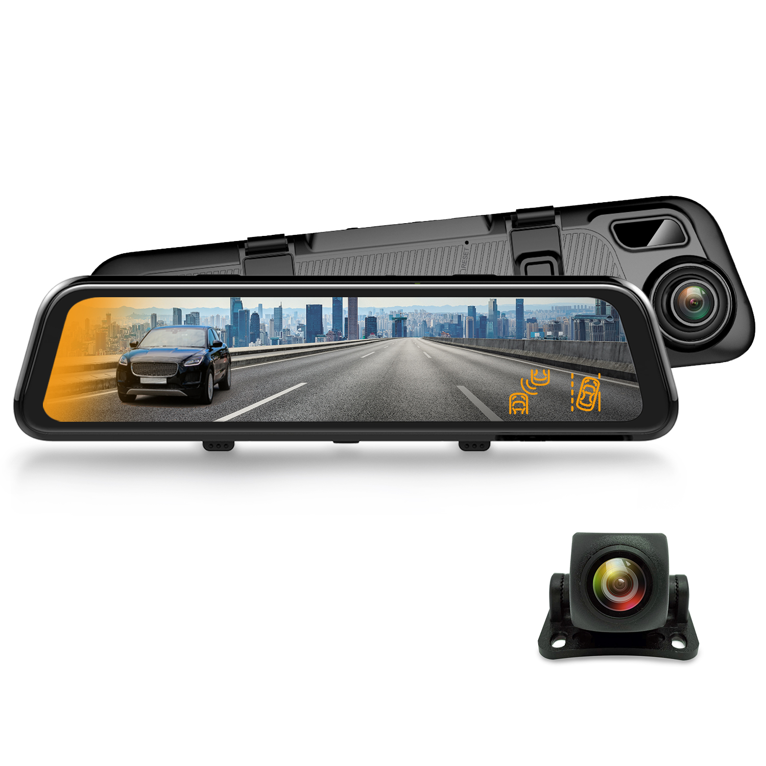 Rexing M2 Smart BSD ADAS Dual Mirror Dash Cam 1080p (Front+Rear) with GPS Regular