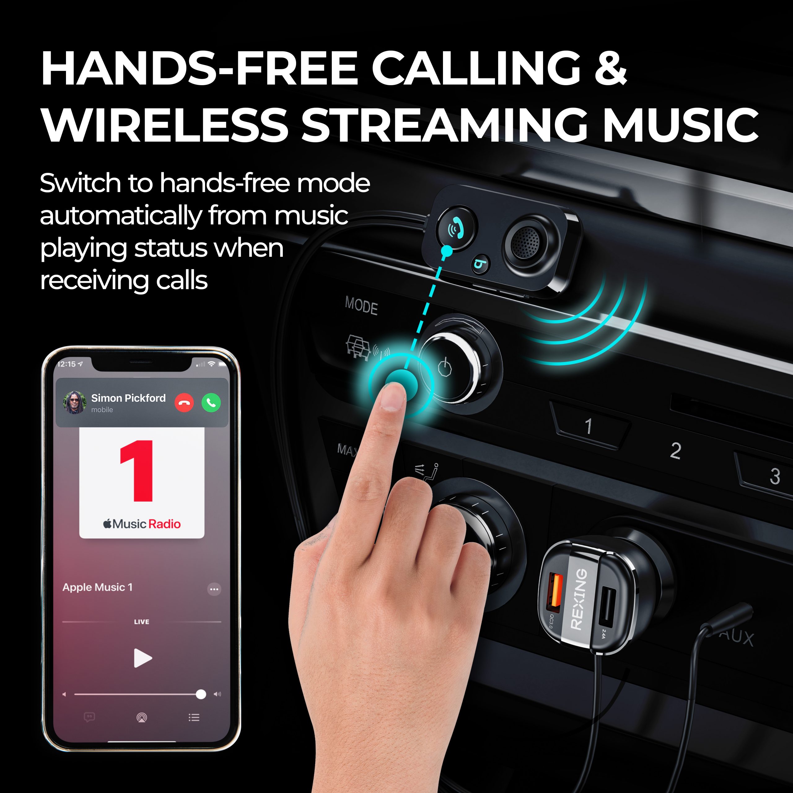 Trasmettitore e ricevitore Bluetooth con aux per auto 2 in 1 NORAUTO -  Norauto