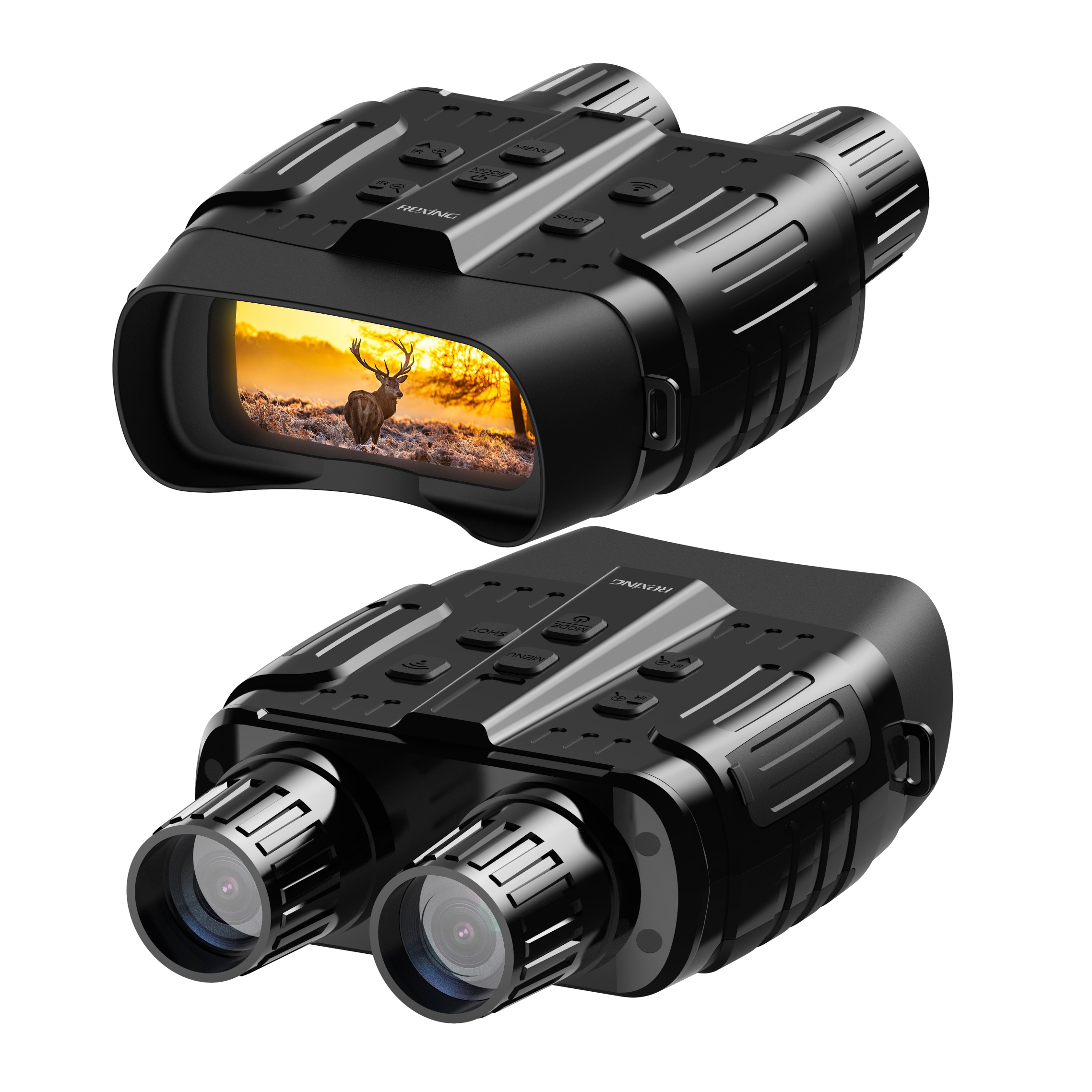Digital Night Vision Binoculars – 10x Magnification, 3" TFT Display, Infrared System For Hunting