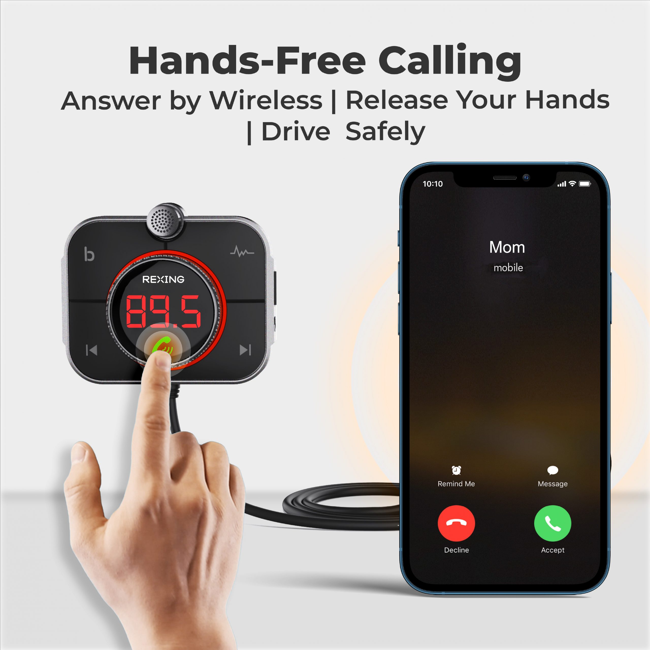 REXING AUXB0 Mini Portable Bluetooth Transmitter for cars Bluetooth 5.1
