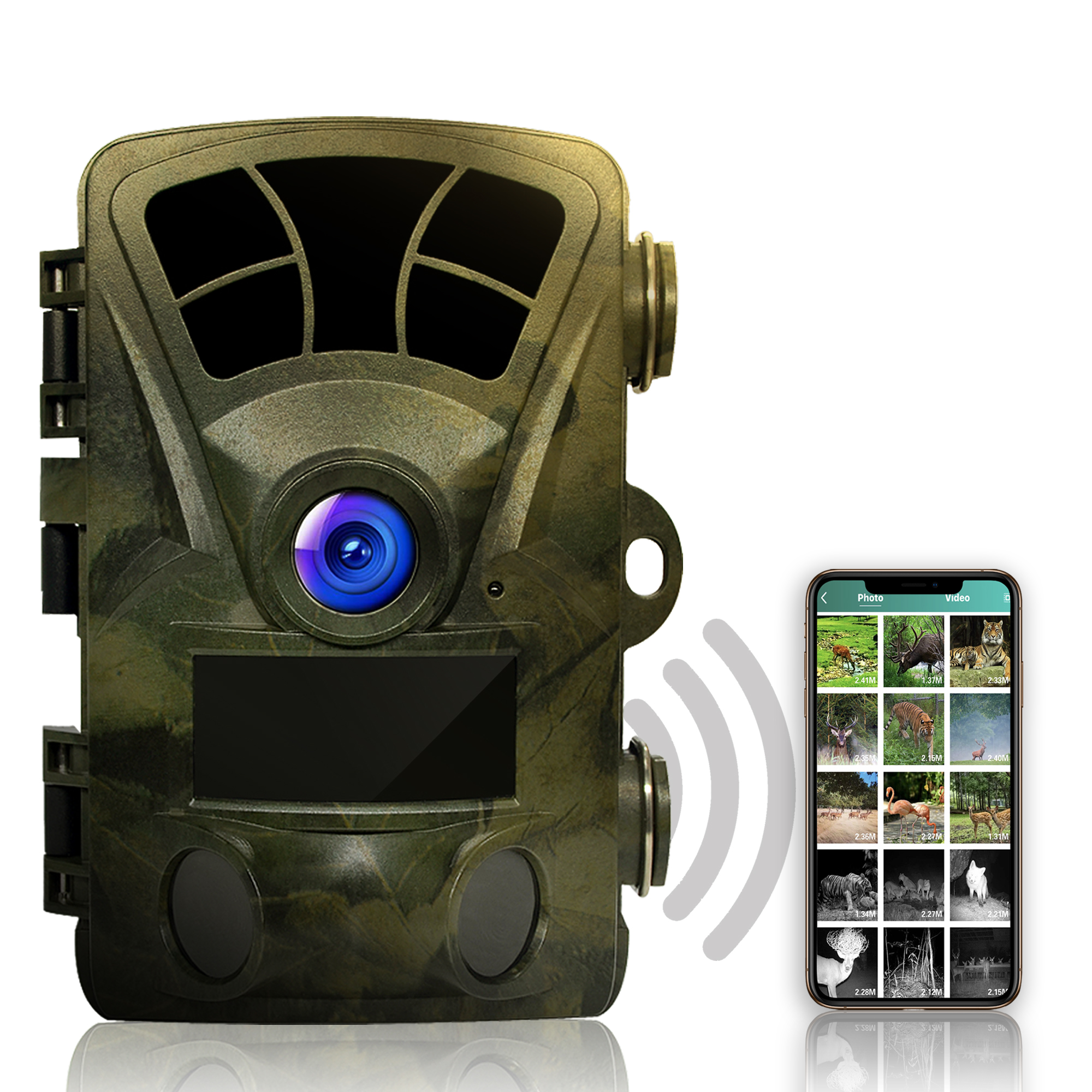VIMEL Trail Camera 2.7K, Night Vision No Glow, Motion-Activated For Hunting, 64GB Support