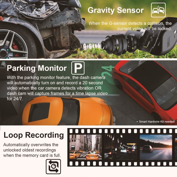 V1 4K list images Gsensor loop parking