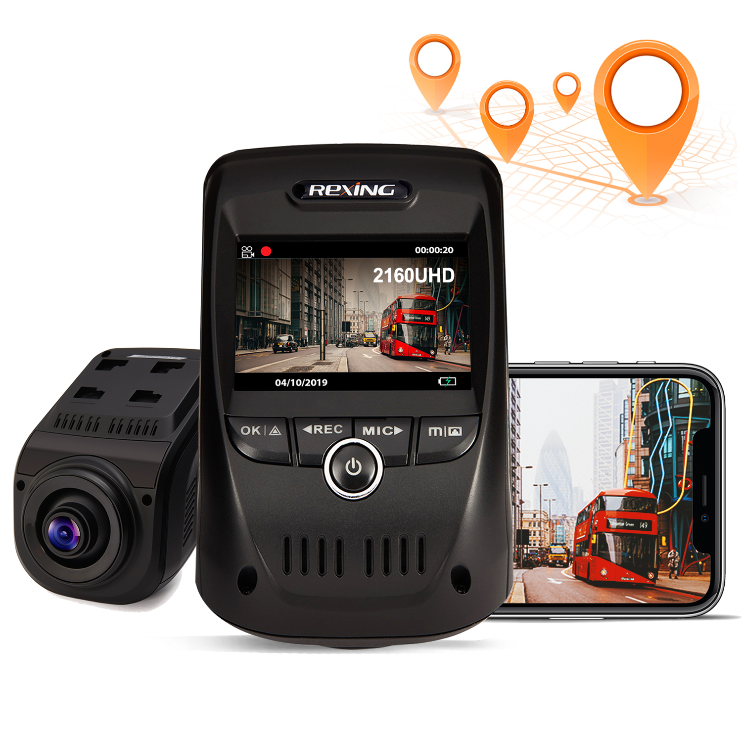 Rexing V1 MAX 4K Dash Cam With Wi-Fi And GPS