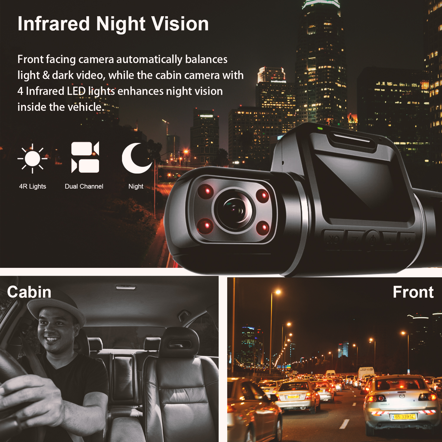 Rexing BBYV2PROAI V2 Pro 1080p 3-Channel Ai Car Dash Cam with Wi-Fi