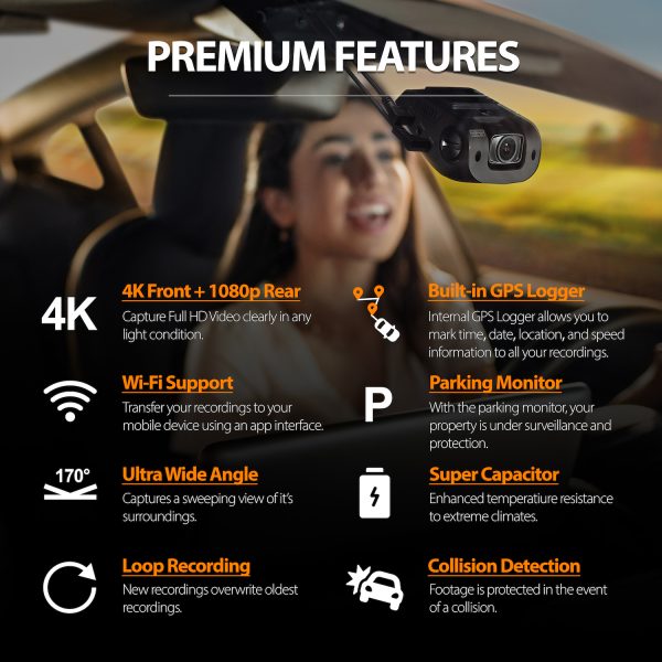 VIOFO A129Pro Duo Ultra 4K Front + Full HD 1080P Rear Dual Channel