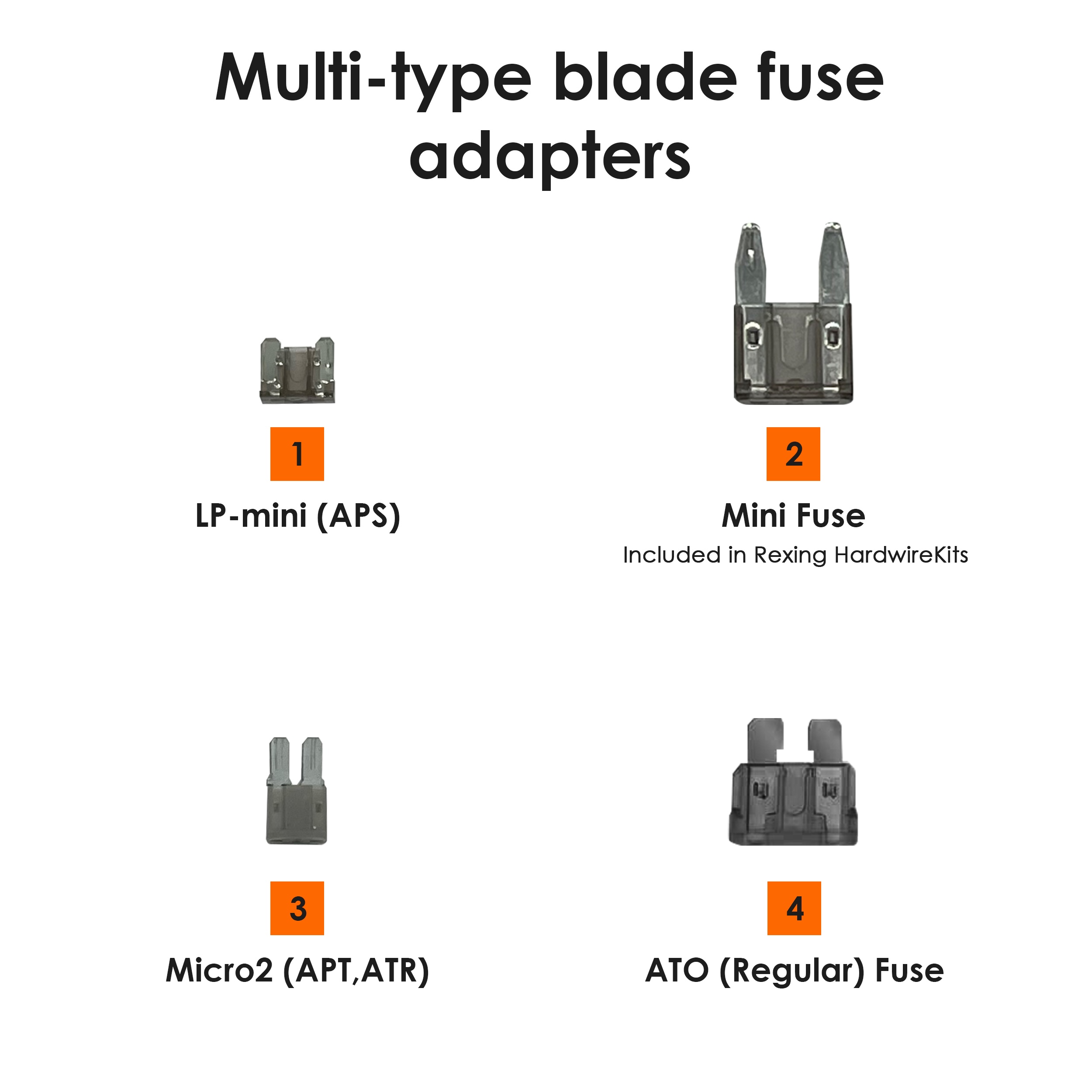 Adaptateur Fusible ATO, Mini Fuse, Mini Fuse Low Profil, Micro2 Fuse
