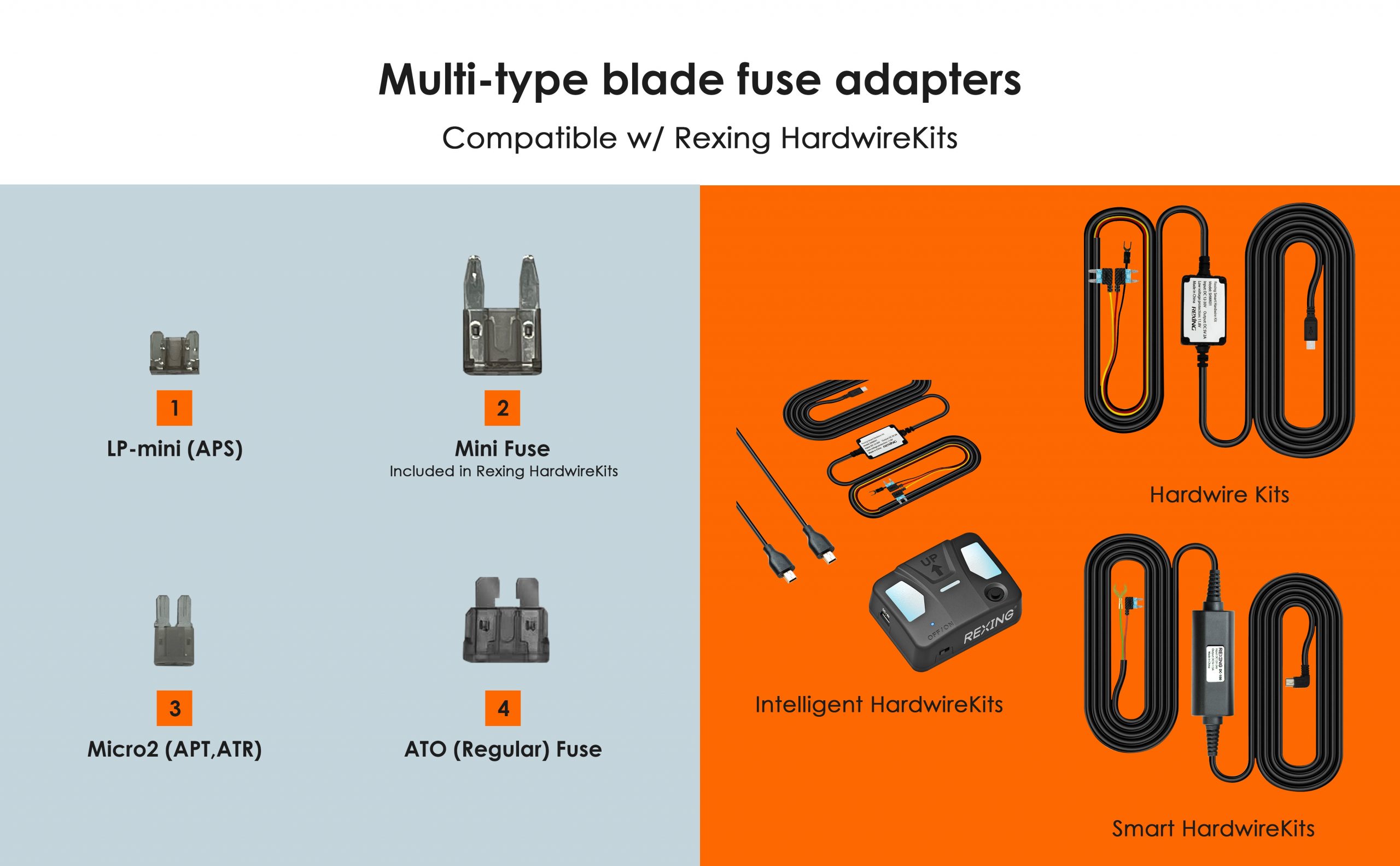 4pcs 12V-24V Add-a-Circuit Micro2 Sicherungshahn, Huckepack Klinge