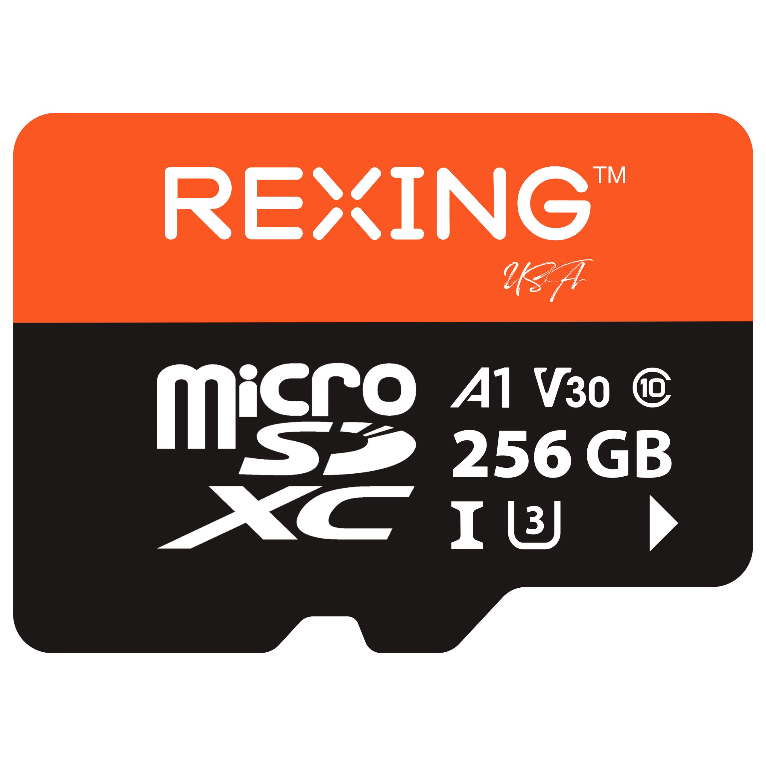 REXING microSDXC UHS-3 4K Full HD Video High Speed Transfer Monitoring SD Card with Adapter for Dash Cams, Surveillance System, Security Camera, & Bo
