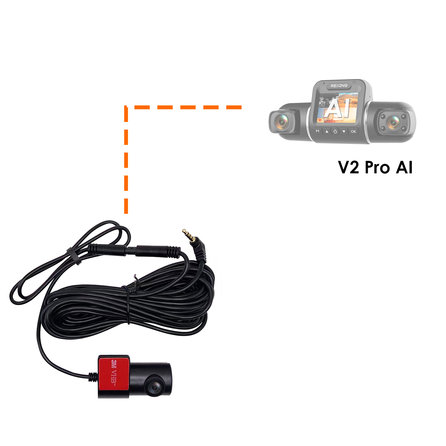 Rexing DT2 Dual Channel 1080p Front and Rear Dash Cam