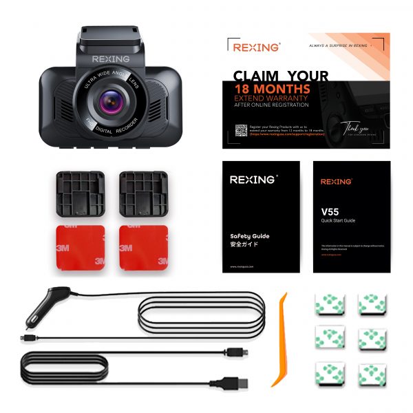 Rexing V55 Dash Cam – 4K Modular Capabilities, 5.0 GHz Wi-Fi, and GPS Car  Dash Camera Recorder