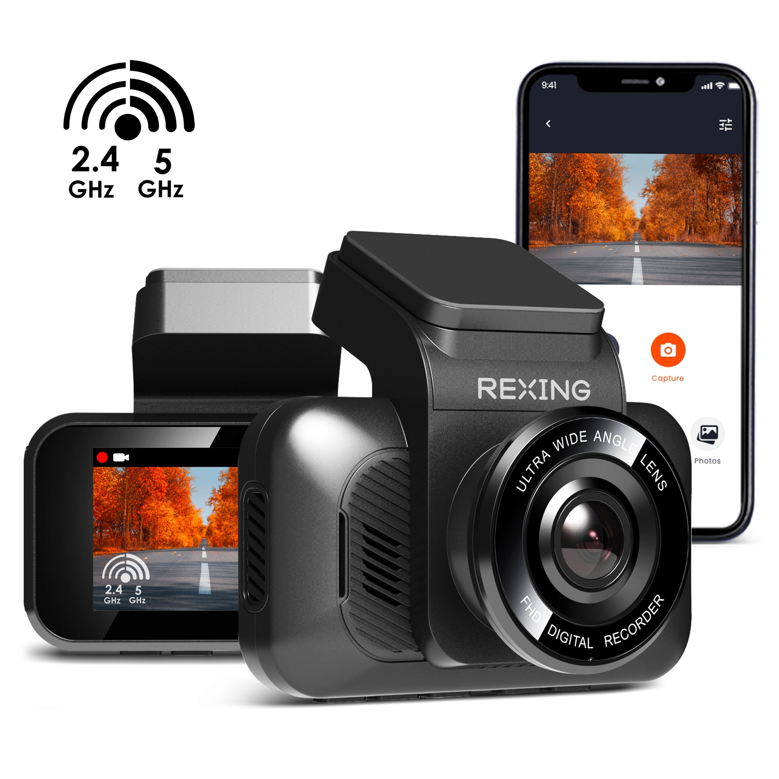 Rexing V55 Dash Cam – 4K Modular Capabilities, 5.0 GHz Wi-Fi, and GPS Car Dash  Camera Recorder