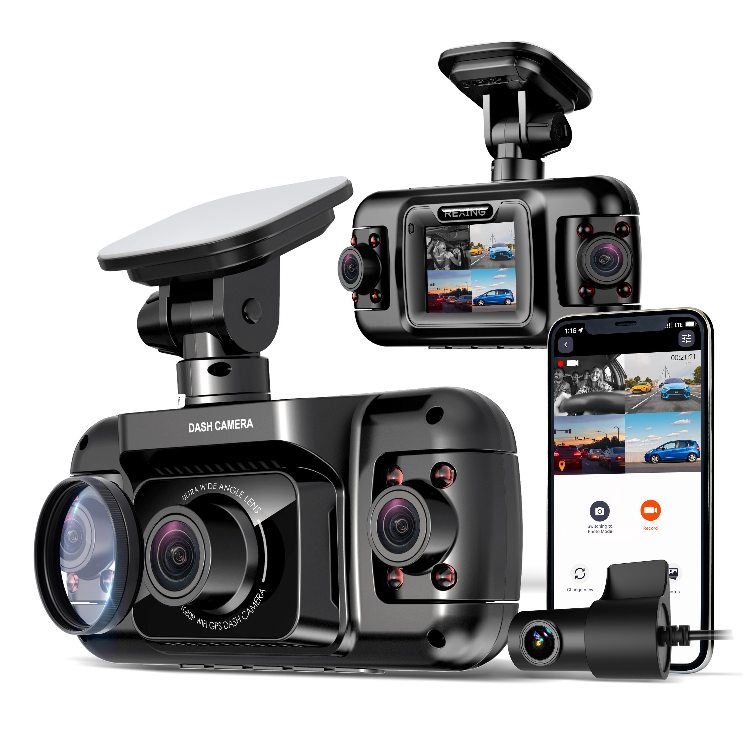 Besnoeiing schors Metafoor Rexing R4 4 Channel Dash Cam W/ All Around 1080p Resolution, Wi-Fi, and GPS  | Rexing USA