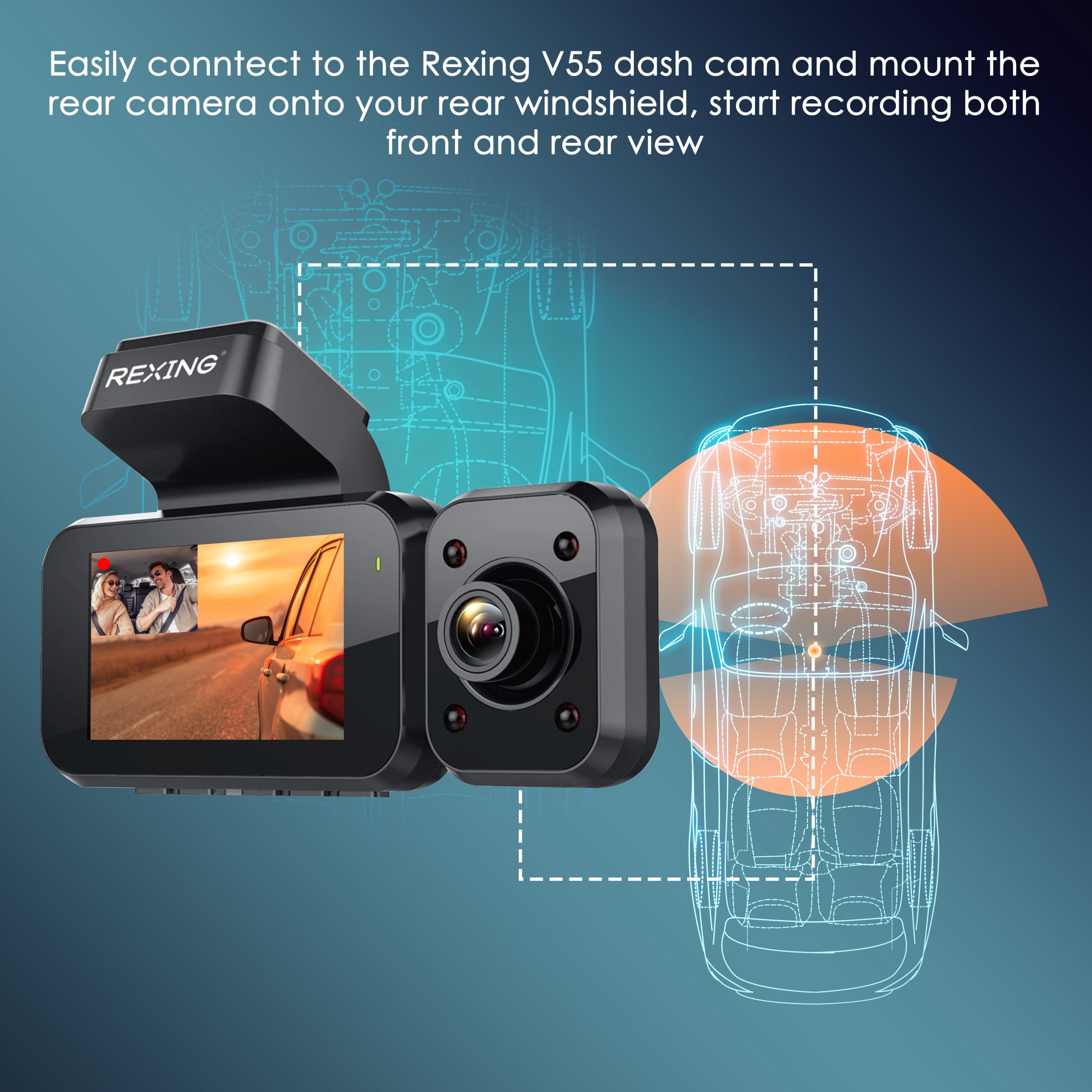 Rexing V55 Dash Cam – 4K Modular Capabilities, 5.0 GHz Wi-Fi, and GPS Car  Dash Camera Recorder