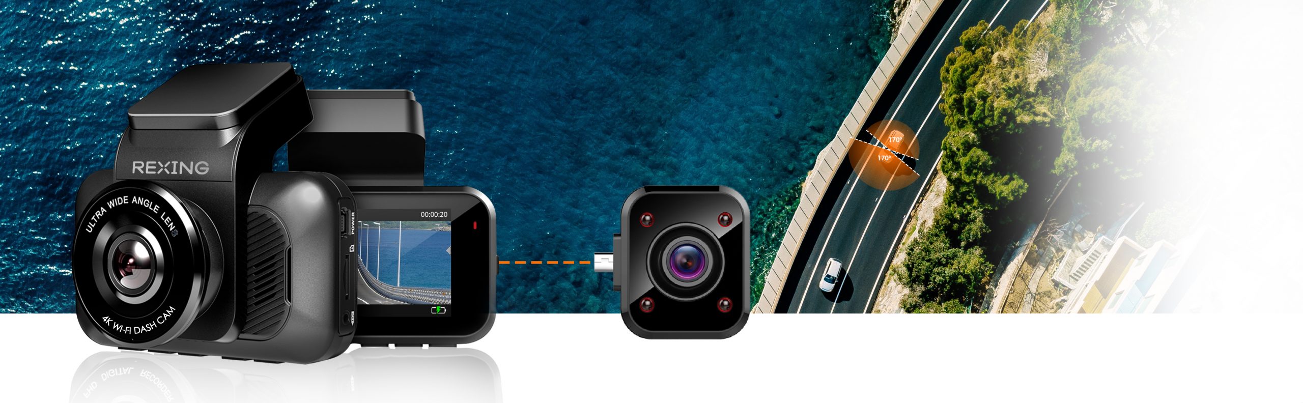 Rexing V55 Dash Cam – 4K Modular Capabilities, 5.0 GHz Wi-Fi, and GPS Car  Dash Camera Recorder