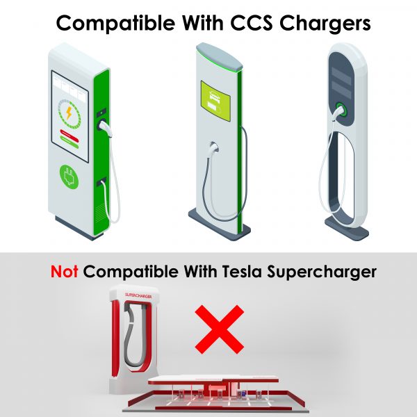  TESPLUS CCS to Tesla Adapter DC Fast CCS Charging Adapter for  Tesla Model 3/Y/S/X Max 250KW CCS Charger Adapter Compatible with Level 3  Fast Charging Station with CCS Plug : Automotive