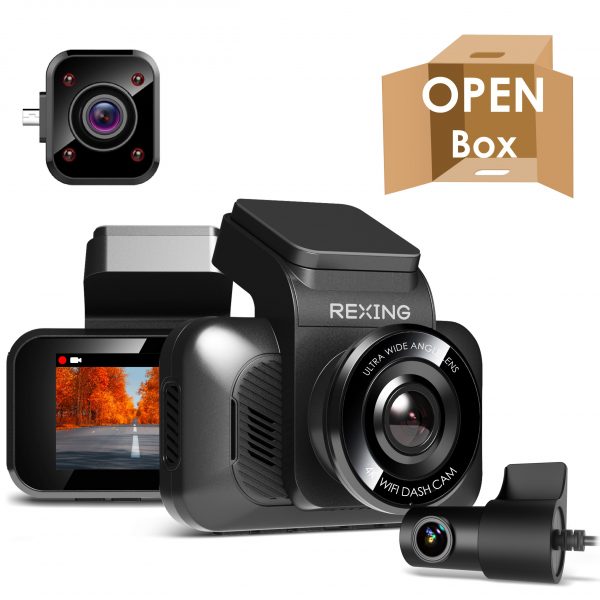 Rexing V5 Modular Dash Cam with Cabin and Rear Cam Included (Open Box – Final Sale)