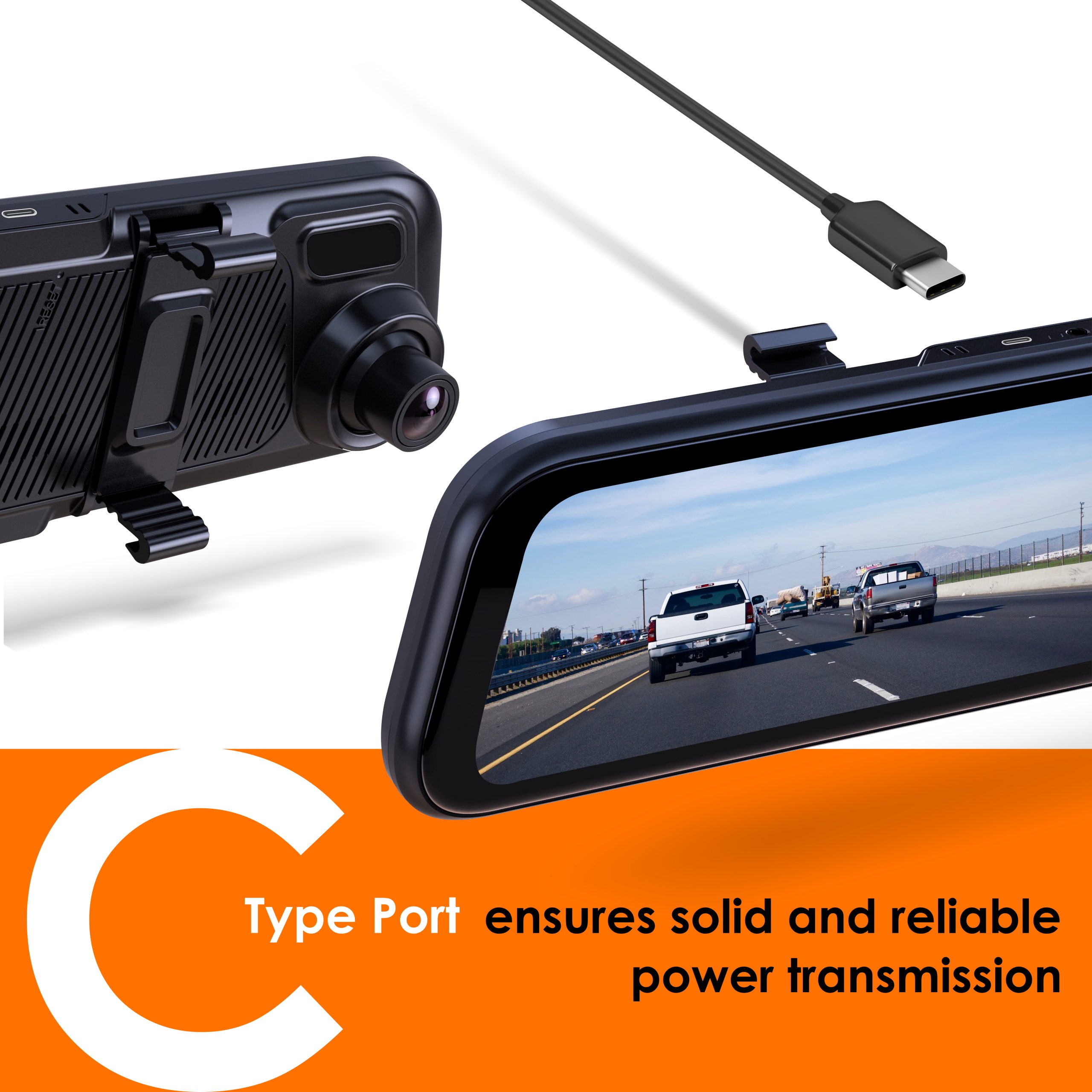 Rexing M2 2K Front and Rear Mirror Dash Cam with Smart BSD ADAS