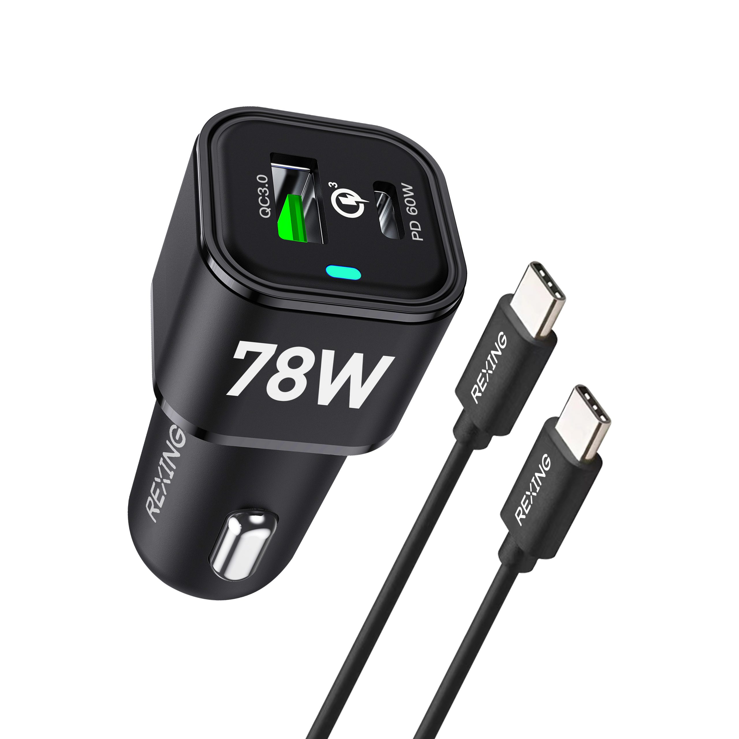 Car Charger GPS Charger Cable Fast Charging PD QC3.0 USB Car Charger 12V  Mini USB Power Cord Cable Dual Port