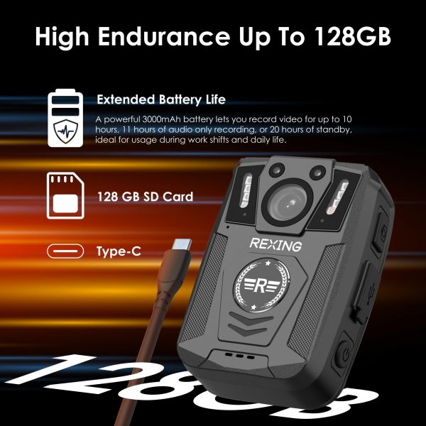 Rexing P2 FHD Body Camera 1080p Full HD With Type-C Port - Image 3