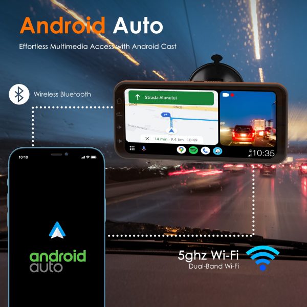 REXING Wireless Multimedia Receiver RoadMate CPDuo - CarPlay + Android Auto + Dash Cam Feature - Image 6