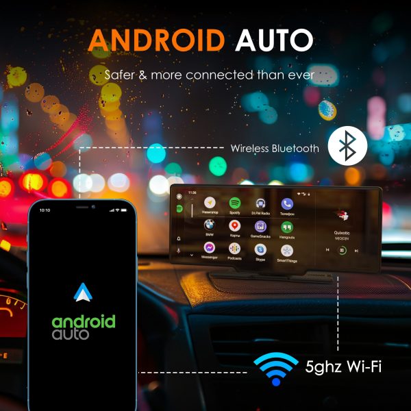 REXING CPDuo Pro - Wireless Apple CarPlay / Android Auto Receiver with 10.26-inch LCD Touchscreen - Image 6