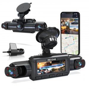 Rexing L4 Series 4-Channel Dash Cams with Ultra-Wide Angle, Wi-Fi, Night Vision, and GPS，App Control，Loop Recording，Collision Sensor