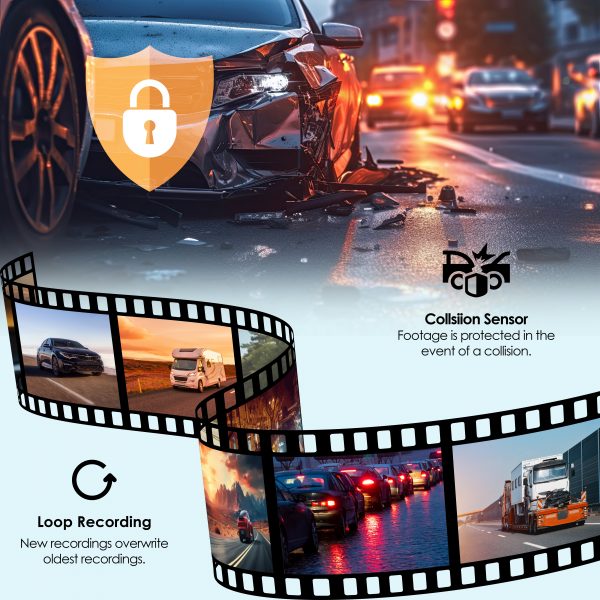Rexing DT2 Dual Channel 1080p Front and Rear Dash Cam (Open Box) - Image 4