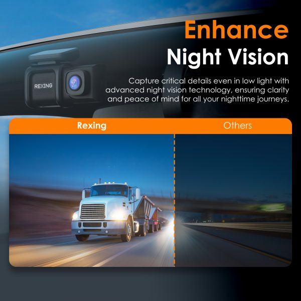 Rexing DT2 Dual Channel 1080p Front and Rear Dash Cam (Open Box) - Image 6