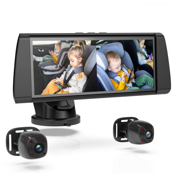 Baby Car Mirror Camara De Seguridad Para Carro Chuanganzhuo With Advanced Night Vision, AHD 1080P 5inch IPS Full View Baby Monitor, Carseat Camera For Kids Infants Rear Facing Mirror, USB Powered, 5inch