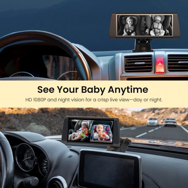 Rexing BC300 Dual Channel Baby Car Camera 1080p HD, IR Night Vision & Split-Screen Display - Image 6
