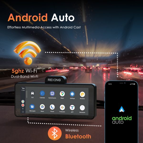 Rexing CP DUO 686 Wireless Apple CarPlay & Android Auto Display with 4K Dash Cam (Open Box) - Image 3