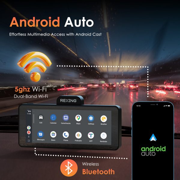 Rexing CP DUO 686 Wireless Apple CarPlay & Android Auto Display with 4K Dash Cam (Open Box) - Image 3