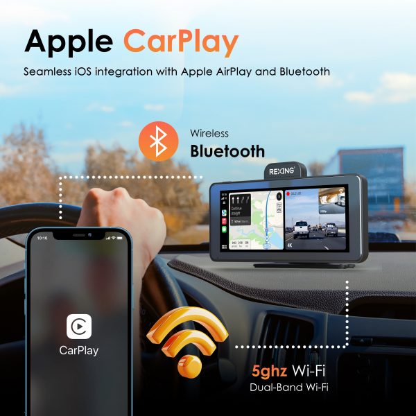 Rexing CP DUO 686 Wireless Apple CarPlay & Android Auto Display with 4K Dash Cam (Open Box) - Image 4