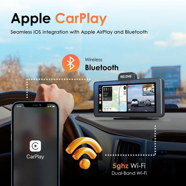 Rexing CP DUO 686 Wireless Apple CarPlay & Android Auto Display with 4K Dash Cam (Open Box) - Image 4
