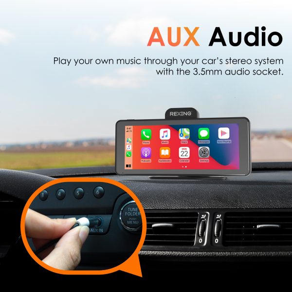 Rexing CP DUO 686 Wireless Apple CarPlay & Android Auto Display with 4K Dash Cam (Open Box) - Image 7