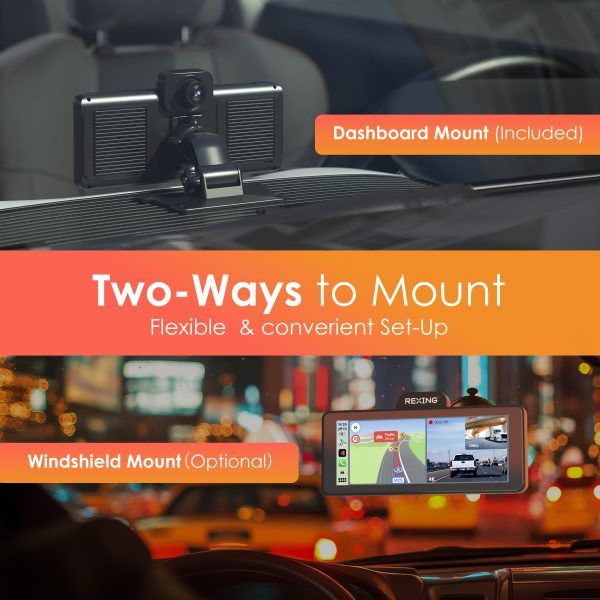 Rexing CP DUO 686 Wireless Apple CarPlay & Android Auto Display with 4K Dash Cam (Open Box) - Image 9